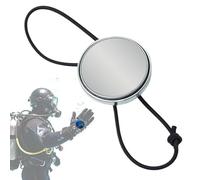 Dive Hand Mirror with Strap Convex Mirror Waterproof Portable