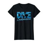 Dive Indonesia Scuba Diving Trip Diver Tee Value Graphic T-Shirt, Women, Black, L