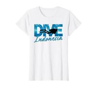 Dive Indonesia Scuba Diving Trip Diver Tee Value Graphic T-Shirt, Women, White, M
