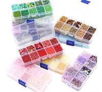 Dive into Creativity with a Mini For Jewelry Crafting Set of Colorful Glass Beads (Blue)