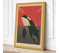 Dive into Motion Art Deco Canvas Wall Art Print 36x24 Inch