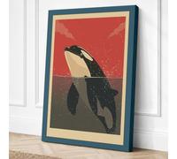 Dive into Motion Art Deco Canvas Wall Art Print 36x24 Inch