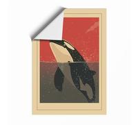 Dive into Motion Art Deco Unframed Wall Art Print A1 (84.1×59.4cm), Wall Decor for Living Room, Bedroom, Office & Home, Art Gift
