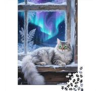 Dive Into The Detail of Norwegian Forest Cat - Exquisite 1000 Piece Wooden Puzzle for Adults - A Captivating Puzzle Challenge