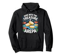 Dive Into The Treasure Of Arepa Design Pullover Hoodie