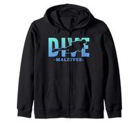 Dive Maldives Diving Diver Souvenirs Zip Hoodie