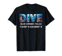 Dive Palau Scuba Diving Blue Corner Trip Diver Coordinates T-Shirt