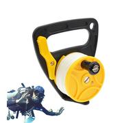 Dive Reel, Compact Dive Reel Kayak Reel, High Visibility Retractable Cord Diving Finger Spool 150 ft for Safety Underwater Diving, Snorkeling, Kayaking, Marine Adventures