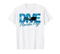 Dive The Florida Keys Scuba Diving Trip Diver Tee Value Graphic T-Shirt, Men, White, L