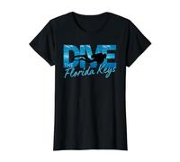 Dive The Florida Keys Scuba Diving Trip Diver Tee Value Graphic T-Shirt, Women, Black, S