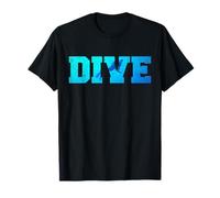 Dive Typography Underwater Ocean Scene Aquatic Themed T-Shirt