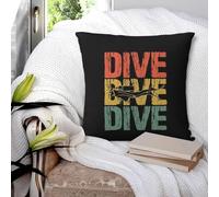 Dive Underwater Scuba Diver Diving Lover Square Pillowcase Cushion Cover Pillow Case Throw Pillow Cover for Home Bedroom Car