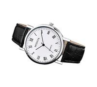Dive Watches for Men Gift Roman Calendar Trend Strap Dial Belt Scale Creative Men's Classic Watch Men's Watch Small Watches for Men (White, One Size)