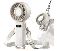 Diveblues Handheld Turbo Fan, 1-100 Speed Portable Fan with Strong Airflow, USB-C Rechargeable, 4-in-1 Personal Neck/Desk/Travel Fan, Lightweight Foldable Fan for Summer, Concerts & Outdoor Use