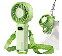 Diveblues Handheld Turbo Fan, 1-100 Speed Portable Fan with Strong Airflow, USB-C Rechargeable, 4-in-1 Personal Neck/Desk/Travel Fan, Lightweight Foldable Fan for Summer, Concerts & Outdoor Use