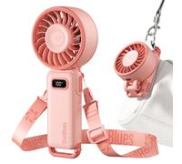 Diveblues Handheld Turbo Fan, 1-100 Speed Portable Fan with Strong Airflow, USB-C Rechargeable, 4-in-1 Personal Neck/Desk/Travel Fan, Lightweight Foldable Fan for Summer, Concerts & Outdoor Use