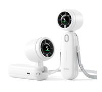 Diveblues iTurbo High-Speed Portable Handheld Turbo Fan, LED Display, 2000mAh Rechargeable Battery, 5 Wind Speeds, Up to 6H Runtime, Mini Fan for Travel, Commute, Outdoor, Gifts for Women Men