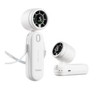 Diveblues iTurbo Portable Handheld Turbo Fan, 4000mAh Foldable Rechargeable High Speeds Hand Fan, 12hrs Cooling 5 Gear Led Display Powerful Airflow Battery Fan for Outdoor