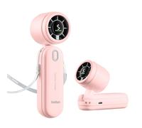 Diveblues iTurbo Portable Handheld Turbo Fan, 4000mAh Foldable Rechargeable High Speeds Hand Fan, 12hrs Cooling 5 Gear Led Display Powerful Airflow Battery Fan for Outdoor