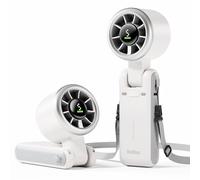 Diveblues Portable Handheld Fan, High-Speed Turbo Portable Fan, LED Display, Up to 12 Hours, 4000mAh Battery, 5 Wind Gear, Rechargeable small Hand Fan for Travel/Commute/Outdoor, Gifts for Women