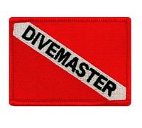 Divemaster Diver Down Flag Patch Embroidered Iron On Scuba Diving Emblem Souvenir