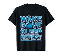 Divemaster Wake Dive Sleep Repeat Scuba Ocean Lifestyle T-Shirt