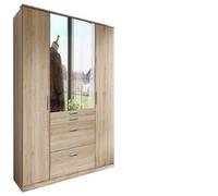 Diver 4 Door Oak Wardrobe With Drawers