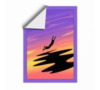 Diver at Dusk Modern Unframed Wall Art Print A4 (29.7×21cm), Wall Decor for Living Room, Bedroom, Office & Home, Art Gift