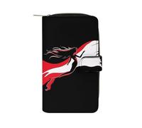 Diver Down Flag Mermaiid Scuba Diving Womens PU Leather Wallet Long Purse Clutch Organizer for Office Travel