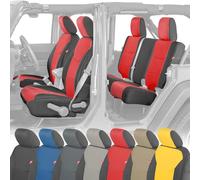 Diver Down Front and Rear Neoprene Seat Cover Set, Red - Fits Jeep Wrangler JK Unlimited 2013-2018 4-Door - The Ultimate Custom Fit Seat Cover - Soft Cushion Feel - Designed for Active Lifestyles