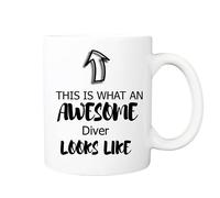 Diver Gift Mug - This is What an Awesome Diver Looks Like - Great Gift for Birthday, Christmas, Secret Santa