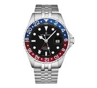Diver GMT Black Dial Blue and Red Bracelet Stainless Steel - male - Revue Thommen - Watches - Multicolor - ONE SIZE - Accessories ONE SIZE