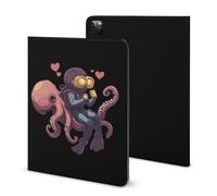 Diver Ride on Octopus Funny Tablet Case Compatible with IPAD Pro 2020 （11in）/2020 （10.2in）/2020 AIR 4 （10.9in）/Pro 2021 （11in）/Air4/Air5 （10.9in） Personality Protective Cover with Pen Slot