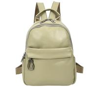 Divergent Retail DR224 Women's Leather Backpack Rucksack, Multi Zip Pocket, Gunmetal Hardware, Padded Adjustable Straps (Sea Glass)