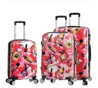 Divergent Retail DR444 Printed Hard Shell Suitcase | Beauty Makeup Print ABS | Expandable | 4 Spinner Wheels | TSA Lock | Cabin/Medium/Large / 3-Piece Set | Vanity (Full Set)