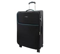 Divergent Retail DR499 Four Wheel Lightweight Soft Suitcase Luggage Black (Large)