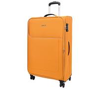 Divergent Retail DR499 Lightweight Four Wheel Soft Luggage Suitcase TSA Lock Yellow (Large | 78 x L48 x W38/ 3.7 kg/ 90L)