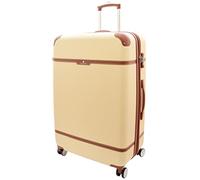 Divergent Retail DR502 Hard Shell Retro Vintage Four Wheel Luggage Beige (Large)
