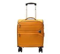 Divergent Retail DR543 Soft Shell Under Seat Cabin Suitcase | 900D Jacquard Nylon | 8 Dual Spinner Wheels | TSA Combination Lock | 2 Front Zip Pockets | Expandable | Sunstone