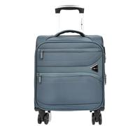 Divergent Retail DR543 Soft Shell Under Seat Cabin Suitcase | 900D Jacquard Nylon | 8 Dual Spinner Wheels | TSA Combination Lock | 2 Front Zip Pockets | Expandable | Ash