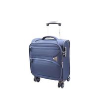 Divergent Retail DR543 Soft Shell Under Seat Cabin Suitcase | 900D Jacquard Nylon | 8 Dual Spinner Wheels | TSA Combination Lock | 2 Front Zip Pockets | Expandable | Branded Lining | Maritime