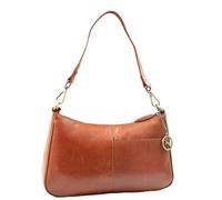 Divergent Retail DR558 Athens Womens Lamb Leather Shoulder Crossbody Bag | Dual Detachable Straps | Front Slip Pocket | Back Zip Pocket | Multiple Interior Pockets | Organised | Amber