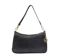 Divergent Retail DR558 Womens Lamb Leather Shoulder Crossbody Bag | Dual Detachable Straps | Front Slip Pocket | Back Zip Pocket | Multiple Interior Pockets | Organised | Onyx