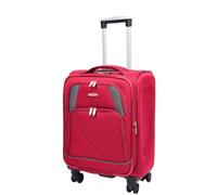 Divergent Retail DR568 Soft Case Four Wheel Travel Luggage Suitcase Burgundy (Cabin)