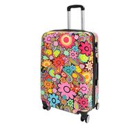 Divergent Retail DR576 Expandable Hard Shell Suitcase Four Wheel Luggage Flower Print (Large)