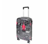 Divergent Retail DR607 Classical Music Printed Four Wheeled Hard Shell Travel Luggage (Cabin: H: 56 x L: 35 x W: 21 cm)