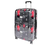 Divergent Retail DR607 Classical Music Printed Four Wheeled Hard Shell Travel Luggage (Large: H: 76 x L: 50 x W: 30 cm)