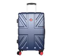 Divergent Retail DR631 Hard Shell Four Spinner Wheeled Travel Suitcases TSA 3-Digit Combination Lock Navy (Navy, Medium)