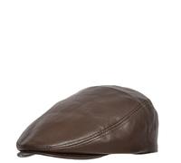 Divergent Retail Gatsby Golf Soft Sheep Leather Classic Flat Cap Real Suede Newsboy Cap (UK, Alpha, XL, Brown)