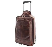 Divergent Retail Genuine Leather Cabin Suitcase Wheeled Carry on Bag Travel Trolley Rolluxe (Brown)